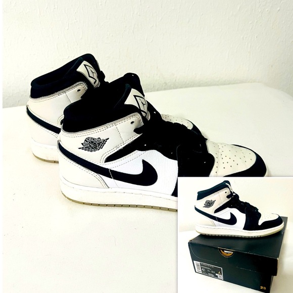 Nike Air Jordan 1 Mid SE (GS) 4.5Y Diamond Shorts/Black Multicolored DN4321-100 - Picture 1 of 10